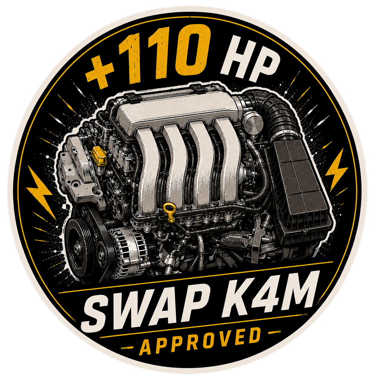 Sticker #02 +110HP Swap K4M approuved