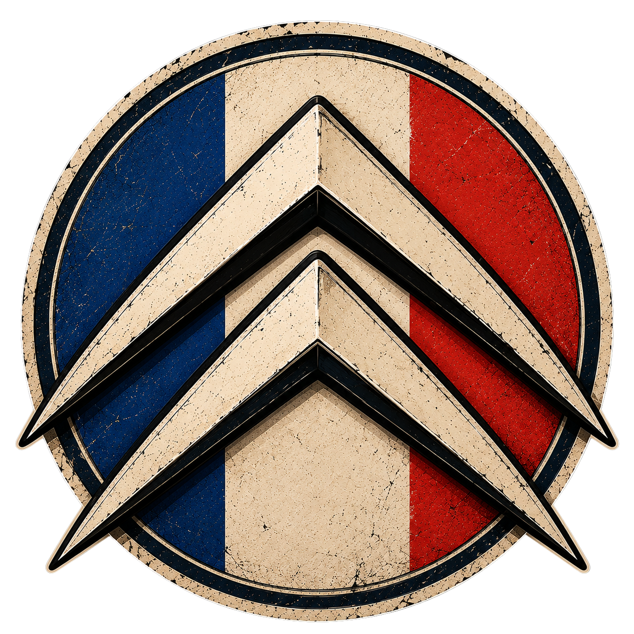 Sticker #19 Chevrons vintage patriotiques